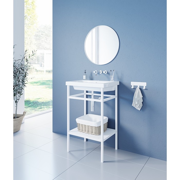 фото Тумба под раковину, белая, 56 х 81 х 37 см