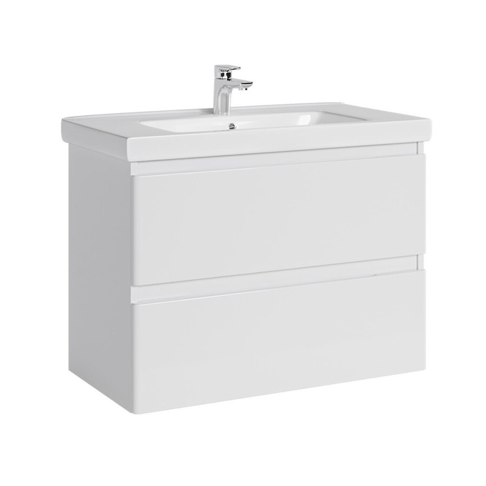 фото Тумба подвесная sanstar "riana 80" с раковиной "гармония 80", белая санстар