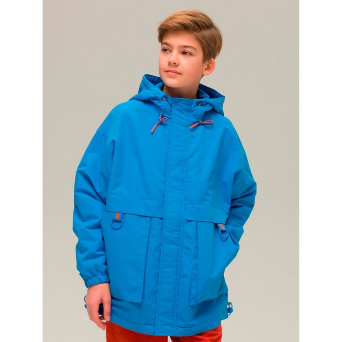 фото Ветровка для мальчиков, рост 134 см, цвет голубой pelican