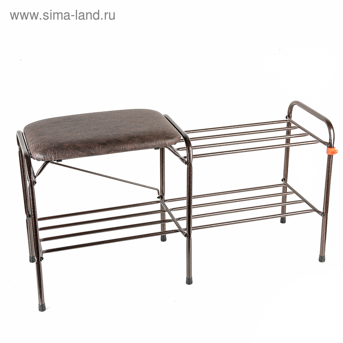 Подставка для обуви с сиденьем 2 яруса 89×30×45 см, цвет медный антик
Подставка для обуви с сиденьем 2 яруса 89×30×45 см, цвет медный антик