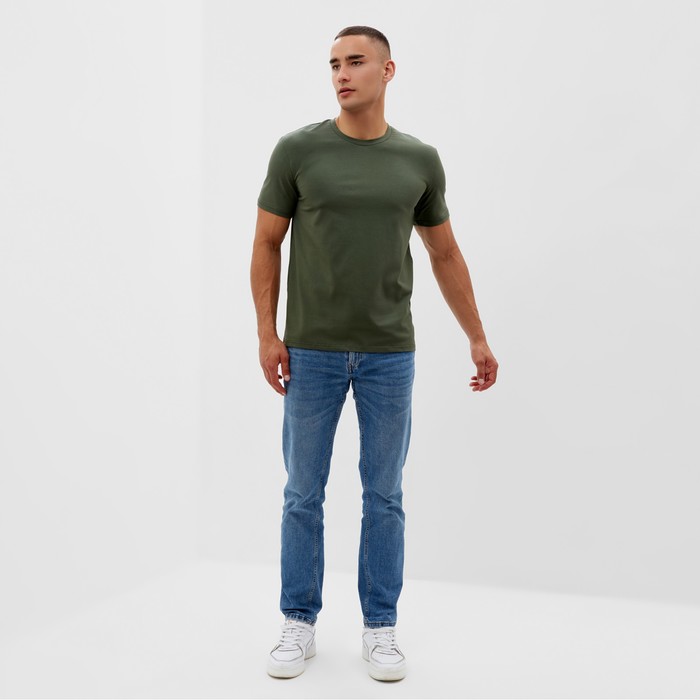 фото Футболка мужская minaku "map" , цвет хаки, р-р 48