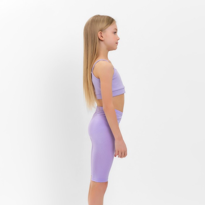 фото Топ для девочки minaku цвет лавандовый, рост 134 см