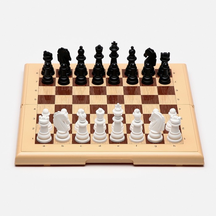 фото Настольная игра 3 в 1: шашки, шахматы, нарды, поле 32 х 32 см десятое королевство