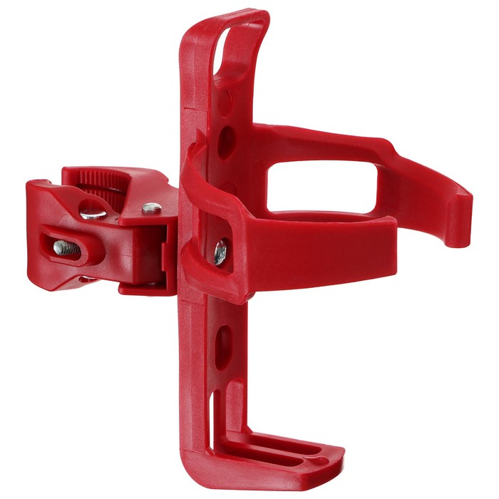 фото Флягодержатель с универсальным креплением, пластик, цвет красный