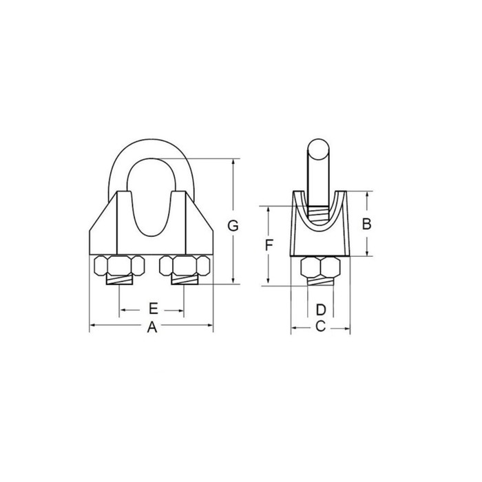 фото Зажим для троса rexant, d 6