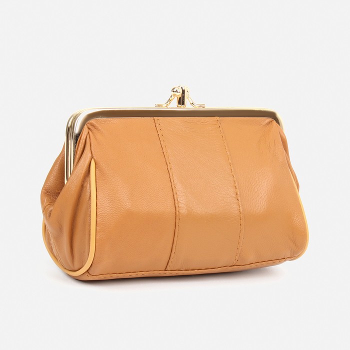 фото Косметичка-фермуар l-а03-32, 14*6*9, 3 отд на фермуарах, н/карман, рыжий