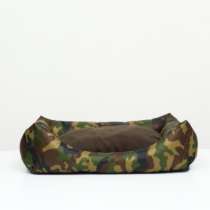 фото Лежанка со съемной подушкой "камуфляж", 55 х 45 х 15 см