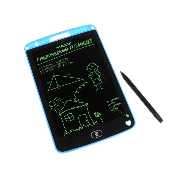 Графический планшет для рисования и заметок LCD Maxvi MGT-01, 8.5”, угол 160°,CR2016, синий
Графический планшет для рисования и заметок LCD Maxvi MGT-01, 8.5”, угол 160°,CR2016, синий