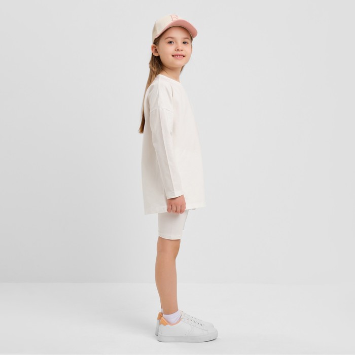 фото Лонгслив детский minaku цвет молочный, рост 104 см