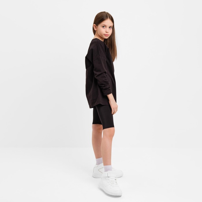 фото Лонгслив детский minaku цвет чёрный, рост 158 см
