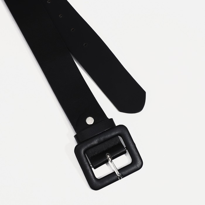 фото Ремень женский, ширина 4 см, винт, пряжка под кожу, цвет чёрный