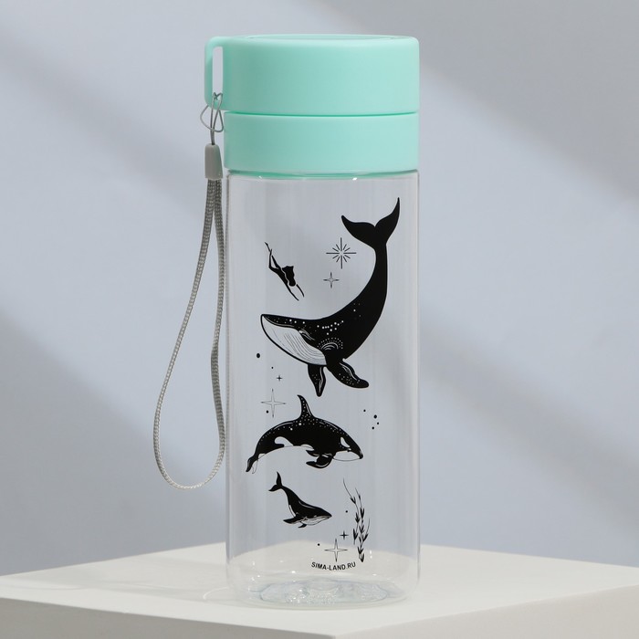 фото Бутылка для воды с подвесом «киты», 600 мл svoboda voli