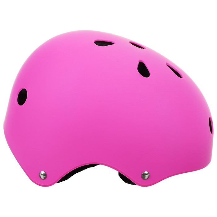 фото Шлем защитный детский onlytop, без регулировки, обхват 55 см, цвет розовый