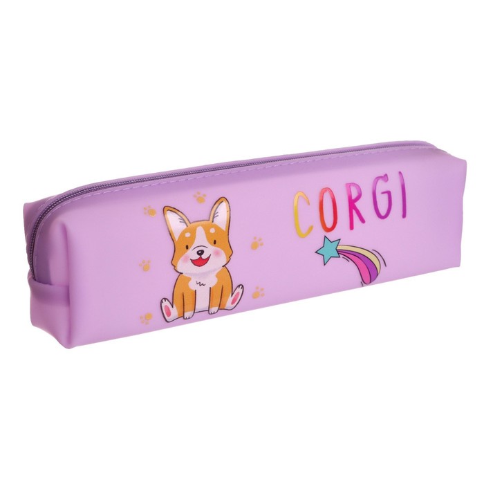 фото Пенал школьный на молнии микс собачка calligrata