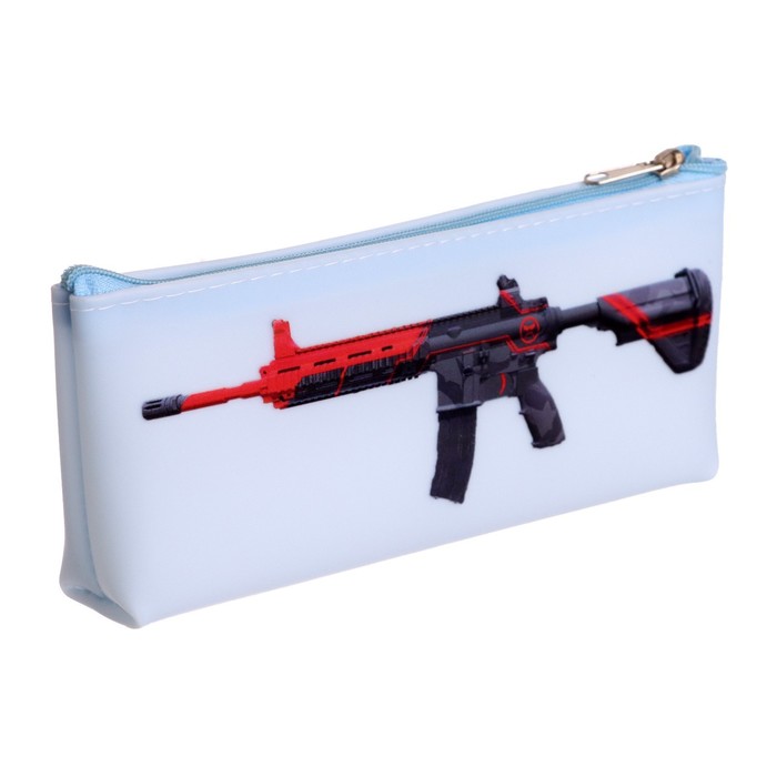 фото Пенал школьный на молнии микс оружие calligrata