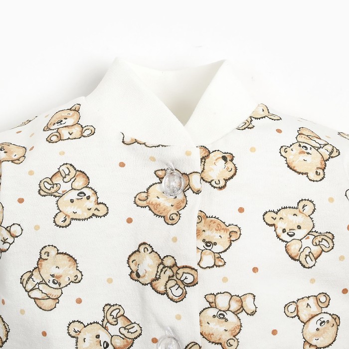 Кофточка детская, цвет бежевый/медвежата, рост 68 см
Кофточка детская, цвет бежевый/медвежата, рост 68 см