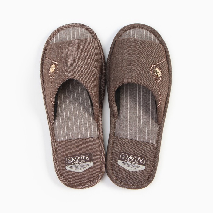 фото Тапочки мужские открытые, размер 44/45 smile of mister