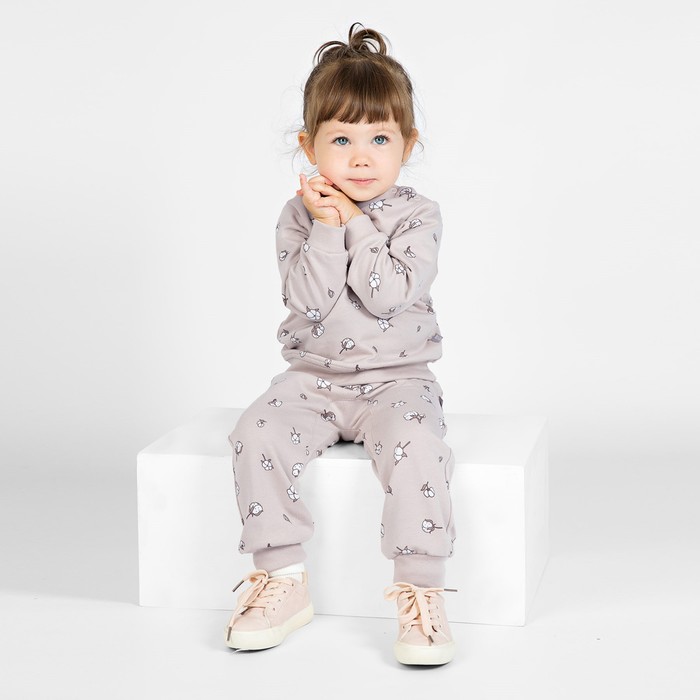 фото Брюки детские «облака», рост 74 см, цвет бежевый bossa nova