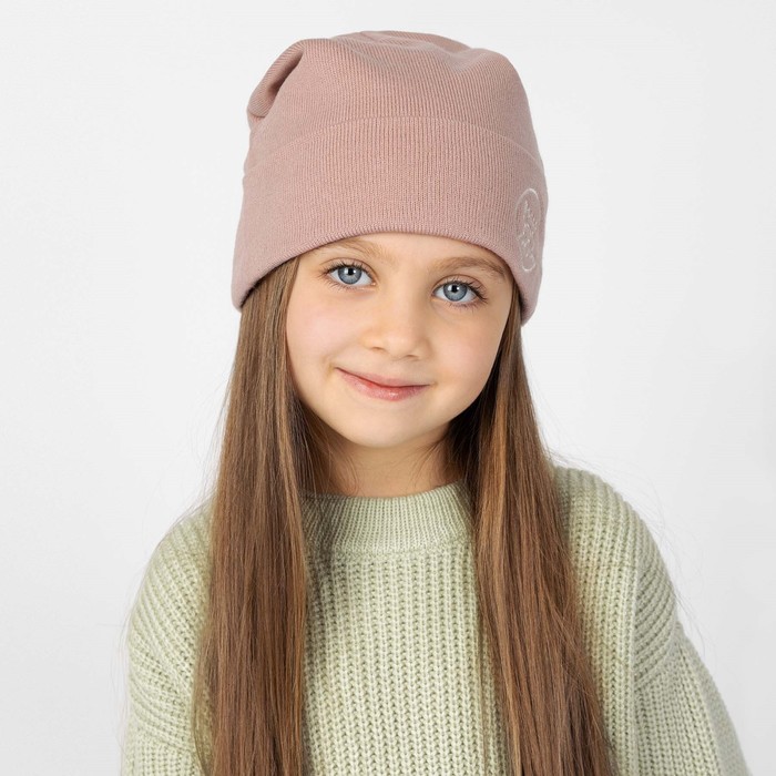 Шапка детская, размер 54-56, цвет бежевый 
Шапка детская, размер 54-56, цвет бежевый