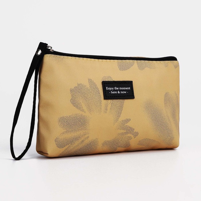 фото Косметичка простая цветок, 19*3*13, отд на молнии, желтый