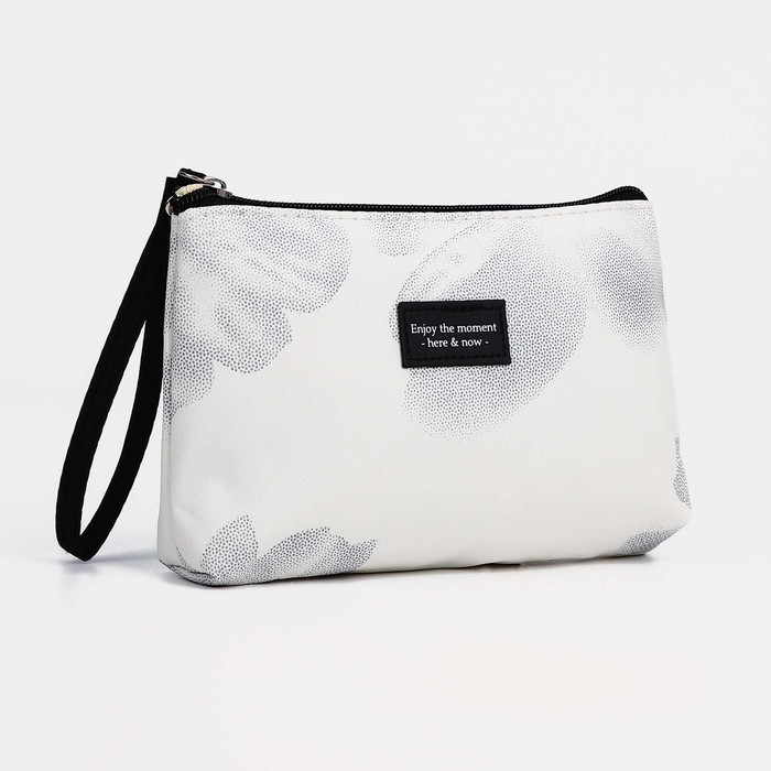 фото Косметичка простая цветок, 19*3*13, отд на молнии, серый