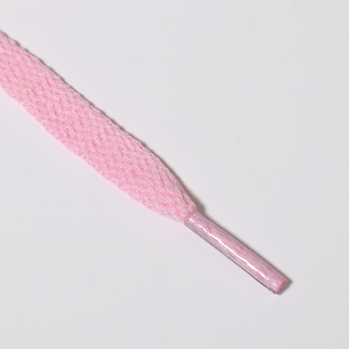фото Шнурки для обуви, пара, плоские, 8 мм, 120 см, цвет розовый onlitop