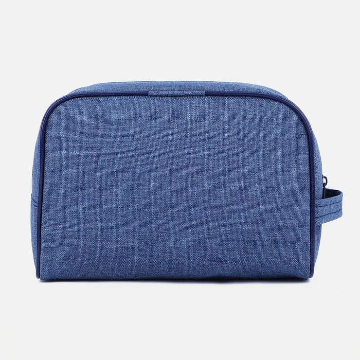 фото Косметичка на молнии, цвет синий бако текстиль