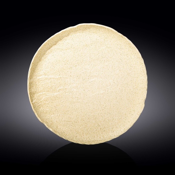 фото Тарелка круглая wilmax england slate stone, d=30.5 см, цвет песочный