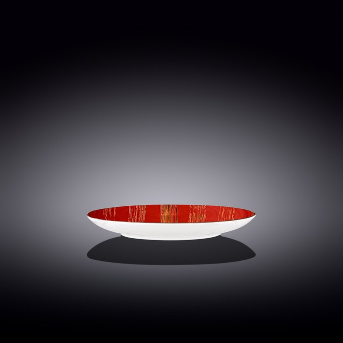 фото Тарелка круглая wilmax england scratch, d=18 см, цвет красный