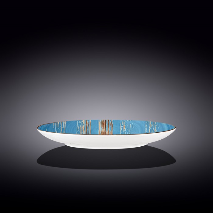 фото Тарелка круглая wilmax england scratch, d=28 см, цвет голубой