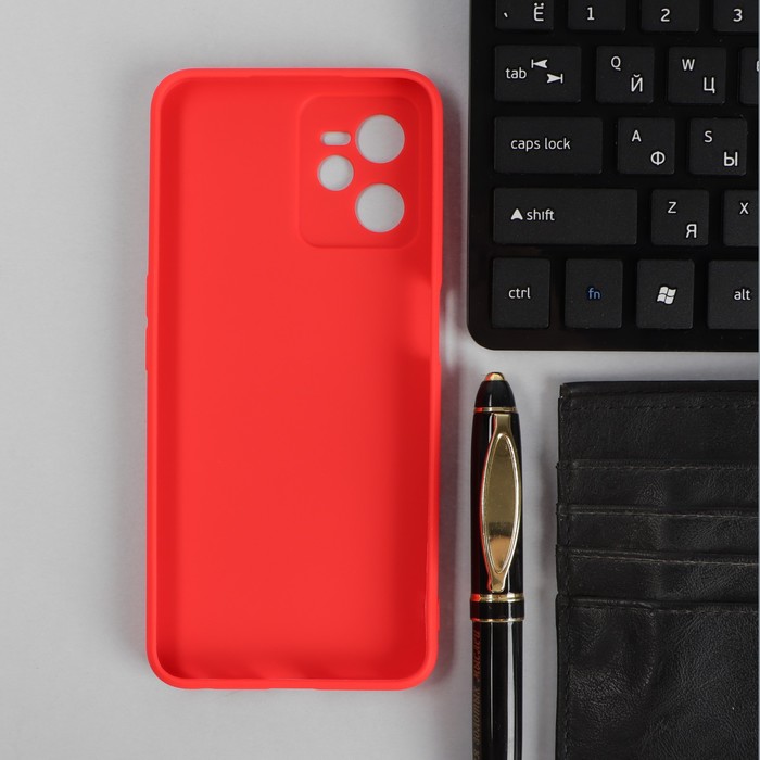 фото Чехол pero, для телефона realme c35, силиконовый, красный