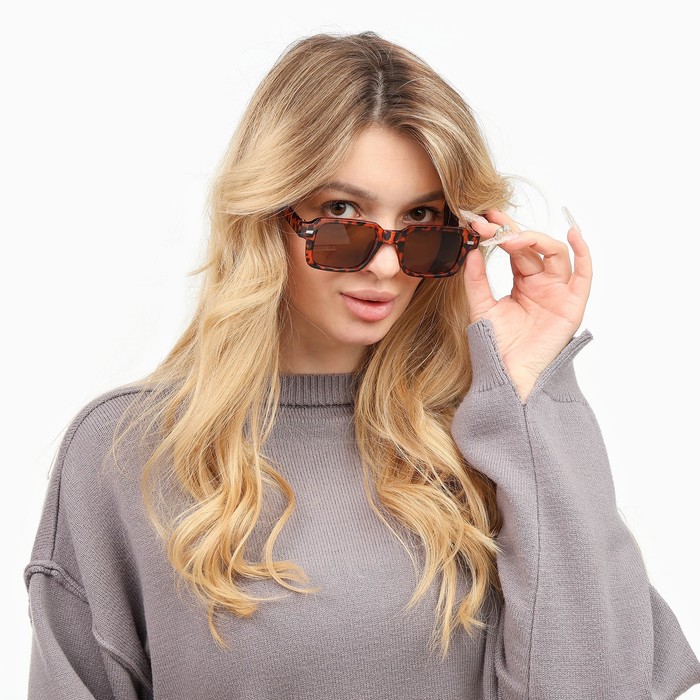 фото Очки солнцезащитные "onesun", uv 400, дужка 15 см, ширина 14 см, линза 3.7 х 4.5 см