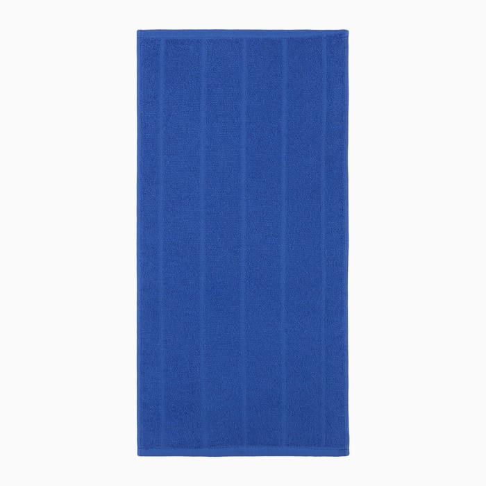 фото Полотенце махровое жаккардовое 30х60см, синий 280г/м, хлопок 100% текстиль центр