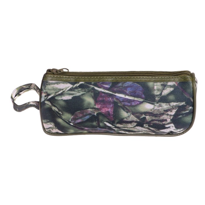 фото Пенал школьный на молнии, "листья", 1 отделение, микс calligrata