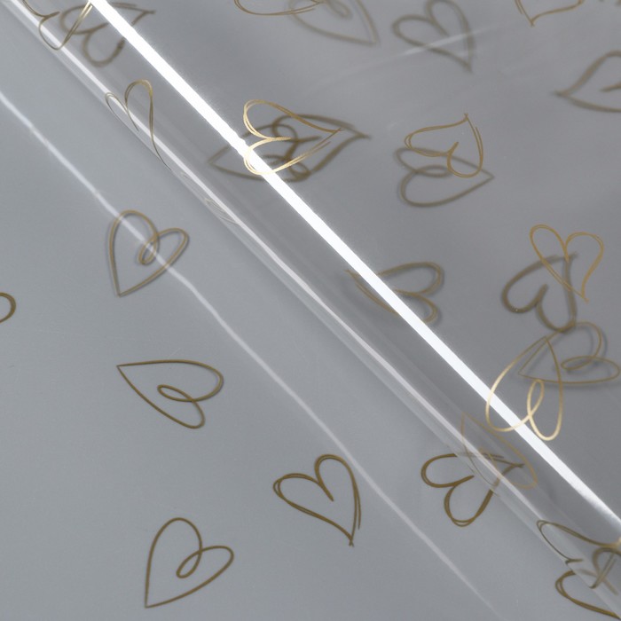 Пленка прозрачная "Сердечки" золотая №2, 58 х 58 см, 20 листов
Пленка прозрачная "Сердечки" золотая №2, 58 х 58 см, 20 листов