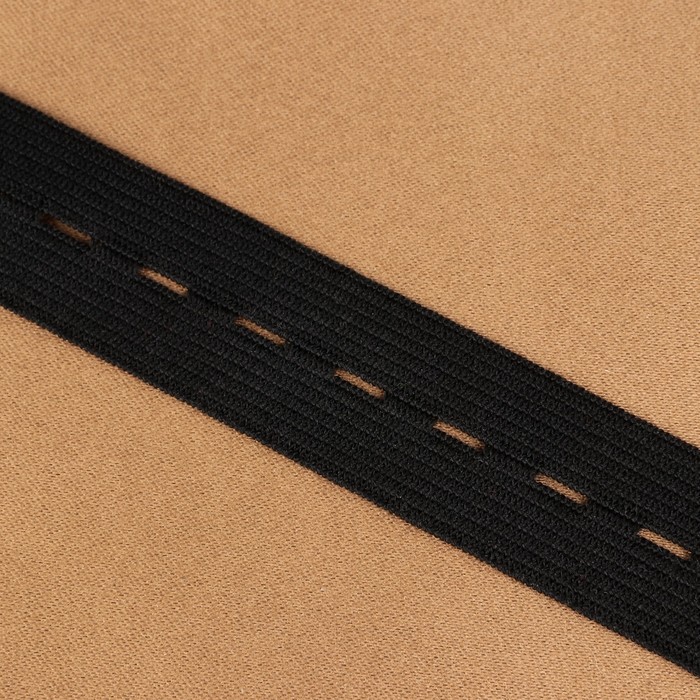 фото Резинка перфорированная, 20 мм, 25 м, цвет чёрный