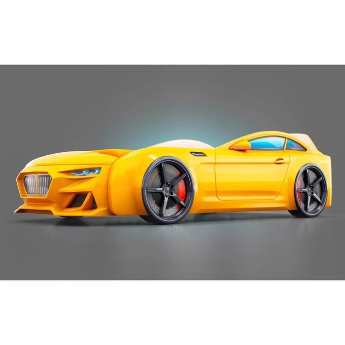 фото Кровать-машинка dynamic жёлтая romack