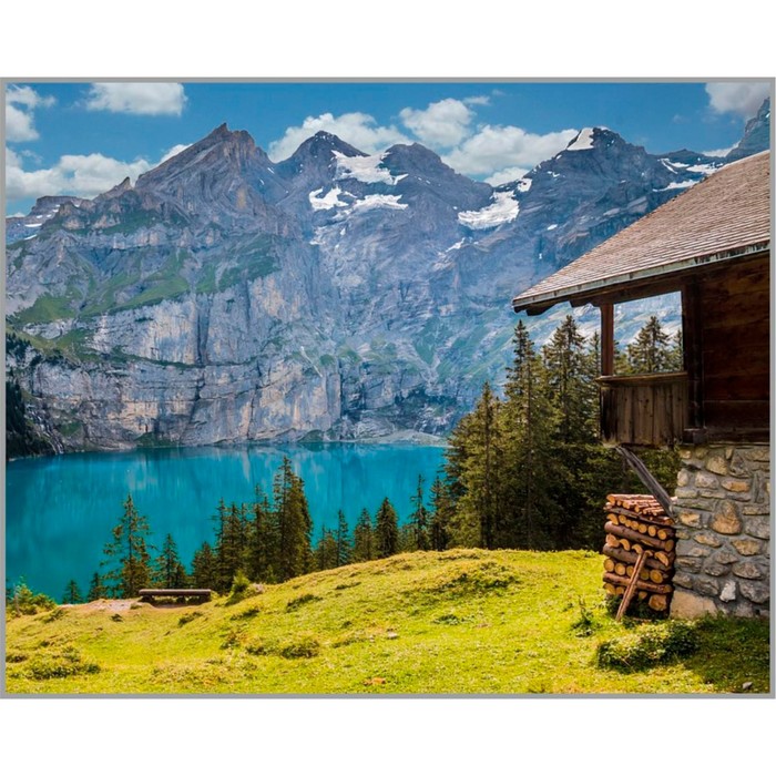 фото Алмазная мозаика «альпийский рай» 40 × 50 см, 40 цв. centrum