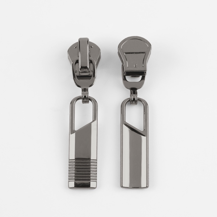 фото Замок автоматический для молнии «трактор», №5, 10 шт, цвет чёрный никель арт узор