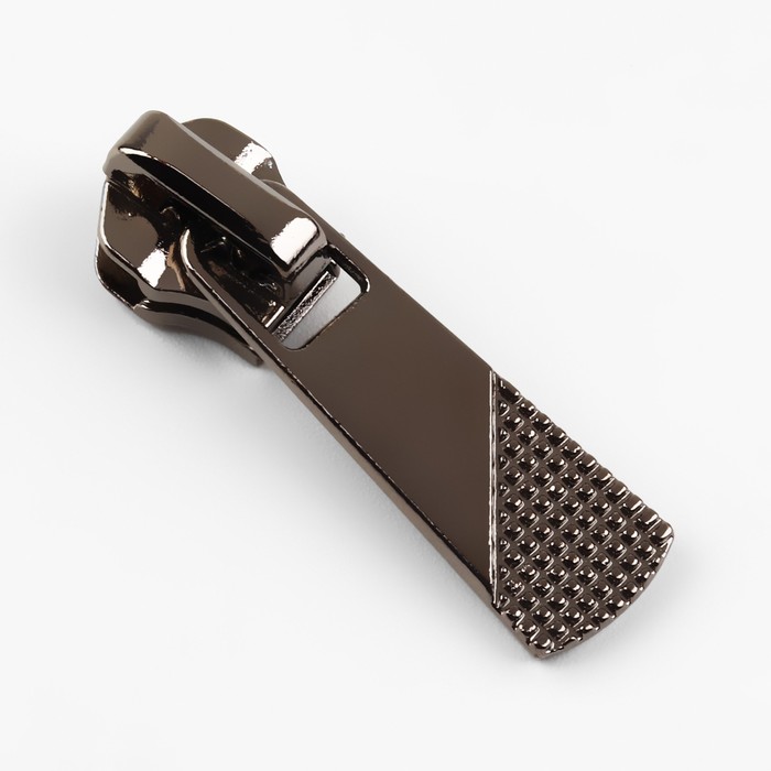 фото Замок автоматический для металлической молнии, №5, 10 шт, цвет чёрный никель арт узор