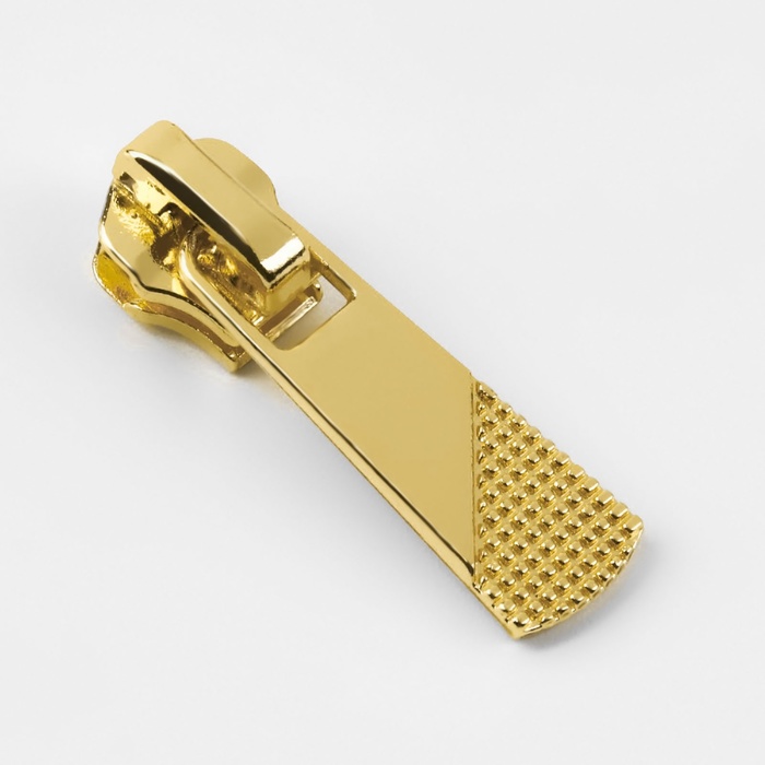 фото Замок автоматический для металлической молнии, №5, 10 шт, цвет золотой арт узор