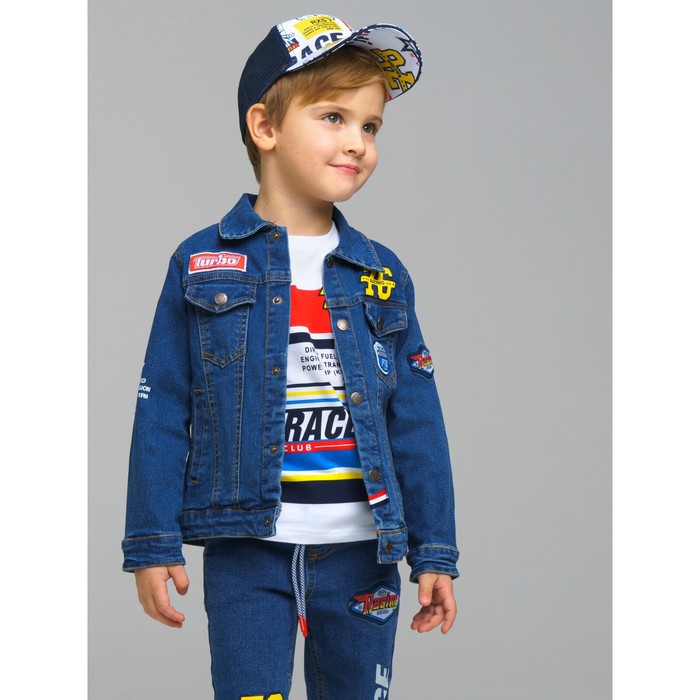 фото Куртка джинсовая для мальчиков, рост 110 см playtoday