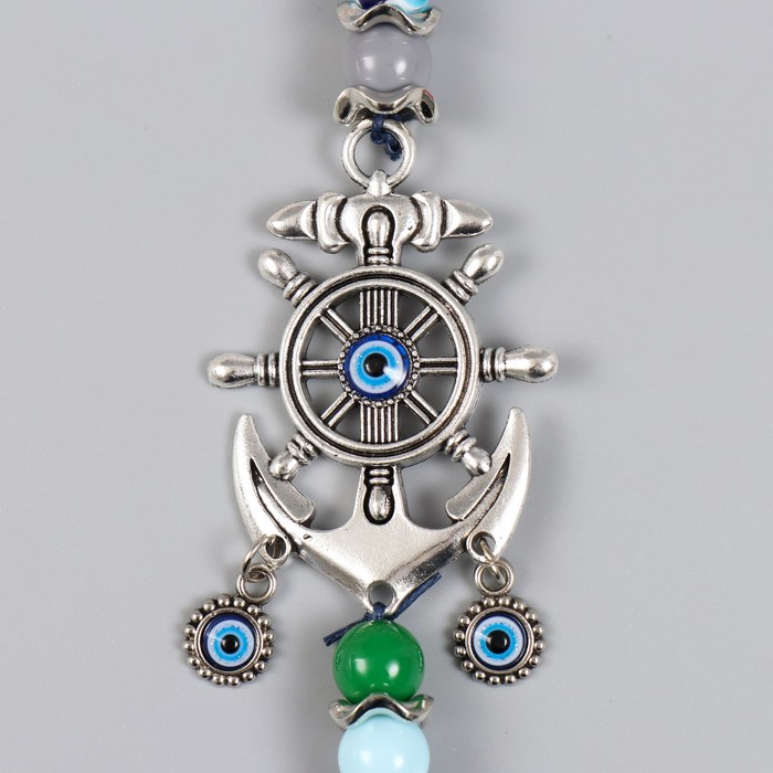 фото Подвеска от сглаза "якорь и штурвал" 24,5 см микс