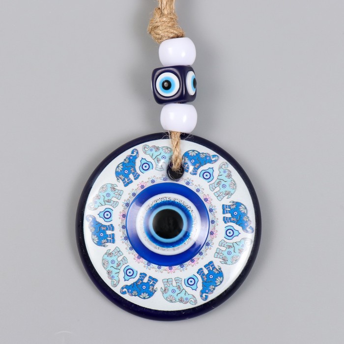 фото Подвеска от сглаза "слоны на круге" 8х2х13 см