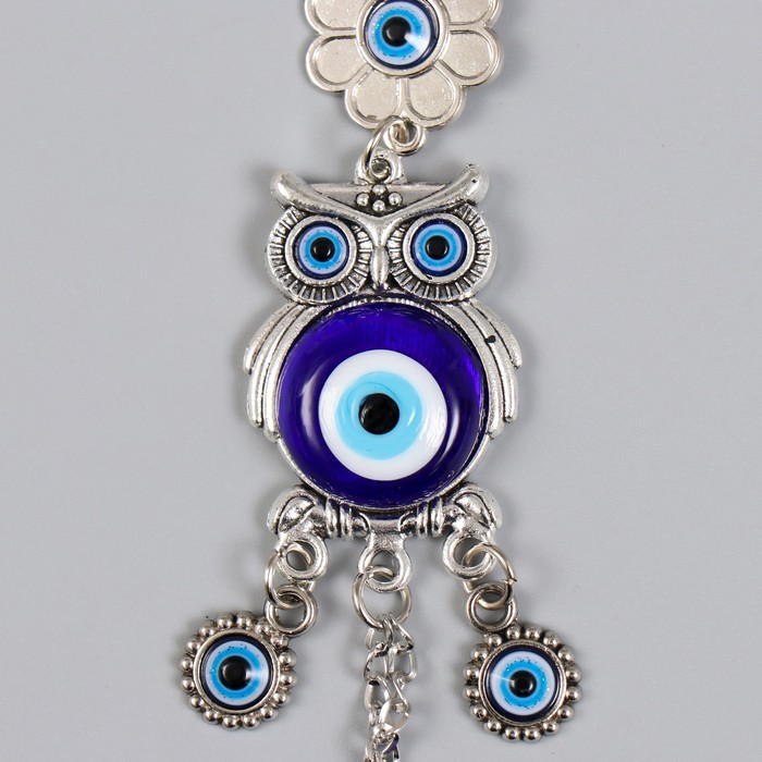 фото Подвеска от сглаза "филин с цветком" 16,5 см
