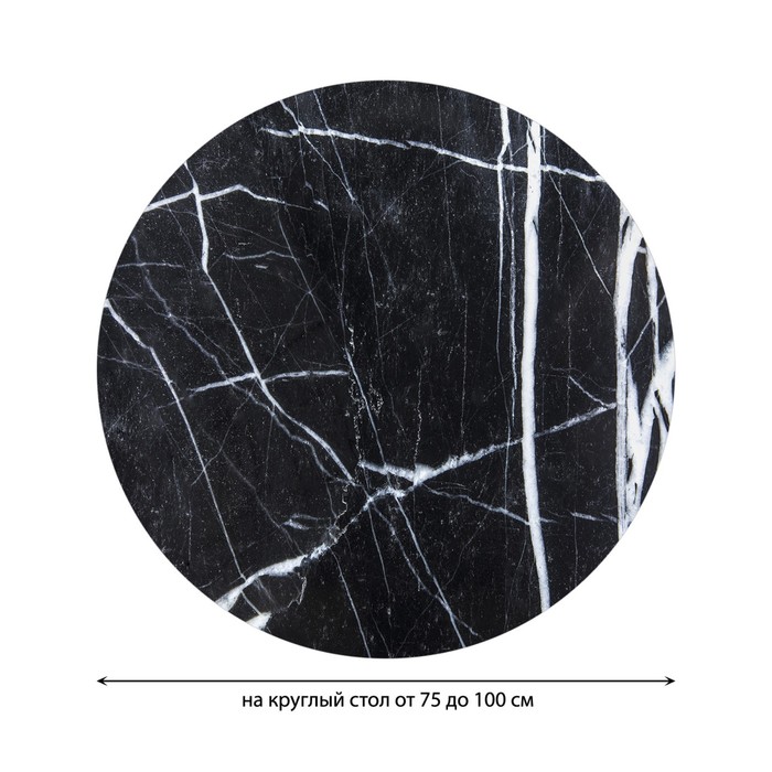 фото Круглая скатерть на резинке, размер 120х120 см, диаметр 75-100 см joyarty