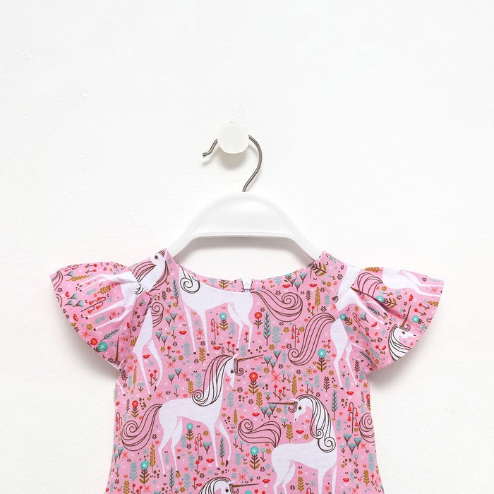 фото Платье для девочки, цвет розовый/мятный/белый, рост 98 см luneva