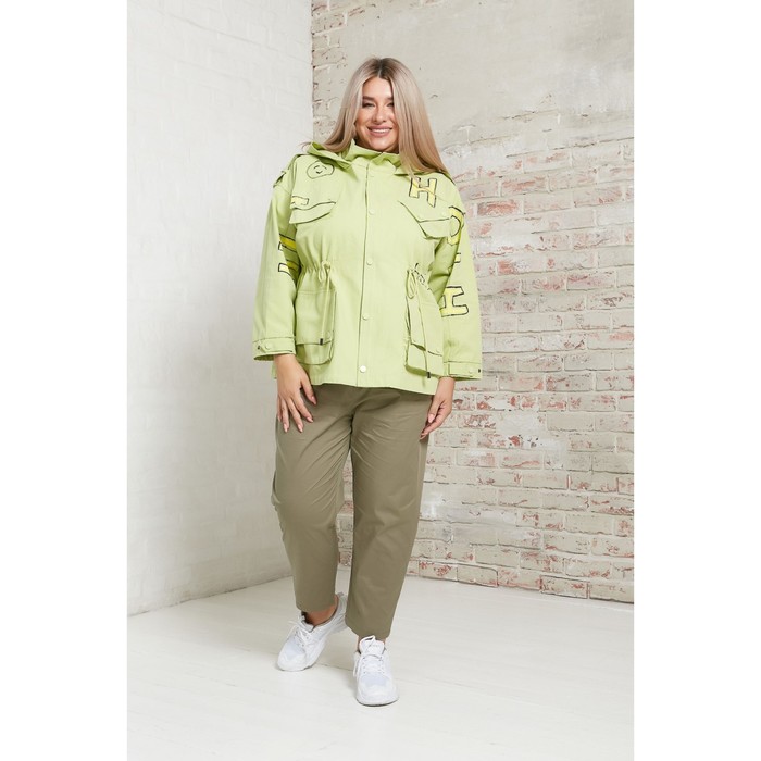 фото Брюки женские, размер 66, цвет хаки luxury plus