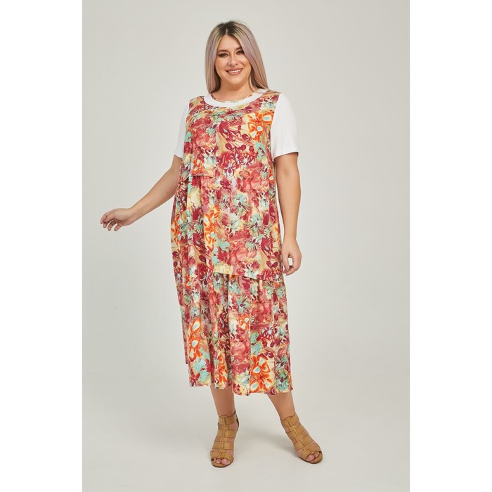 фото Платье женское, размер 62, цвет коричневый luxury plus