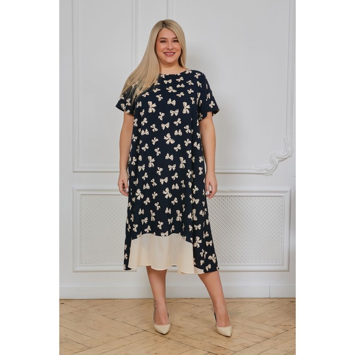 фото Платье женское, размер 64, цвет тёмно-синий luxury plus